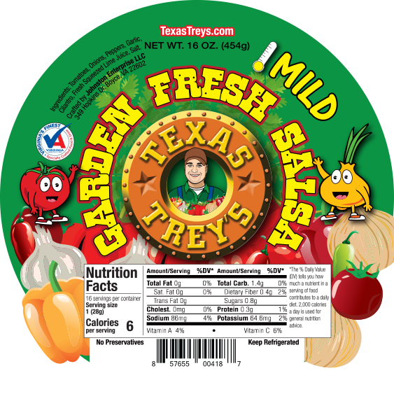 Texas Trey's Salsa -Mild