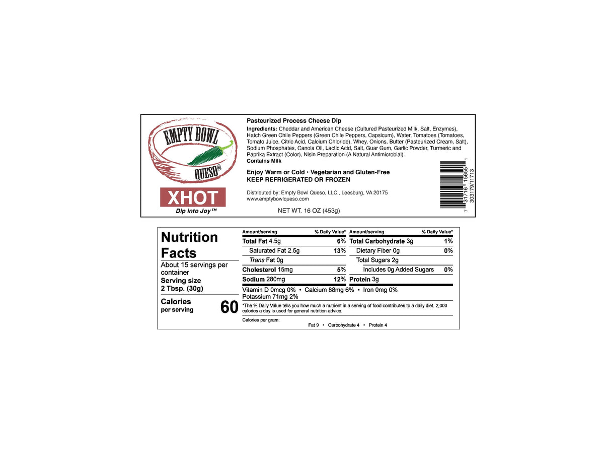 Walkersville Middle School Fundraiser XHOT Pint EmptyBowlQueso